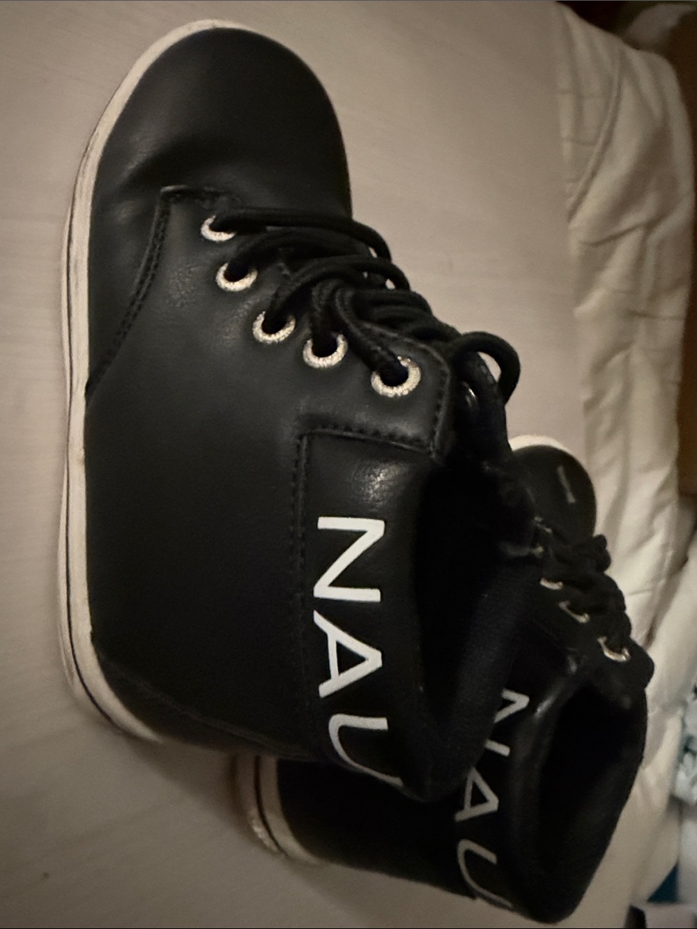 Nautica Black High-Top Kids' Sneakers with White Accents